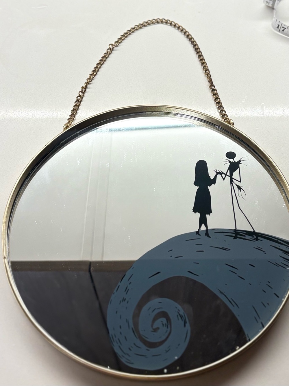 Disney The Nightmare Before Christmas Jack and Sally Hanging Wall Mirror